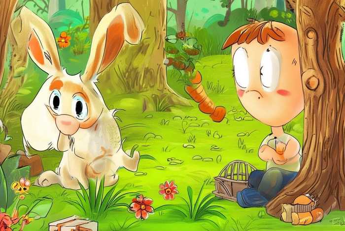 儿童故事守株待兔绘本故事；守株待兔的故事绘本