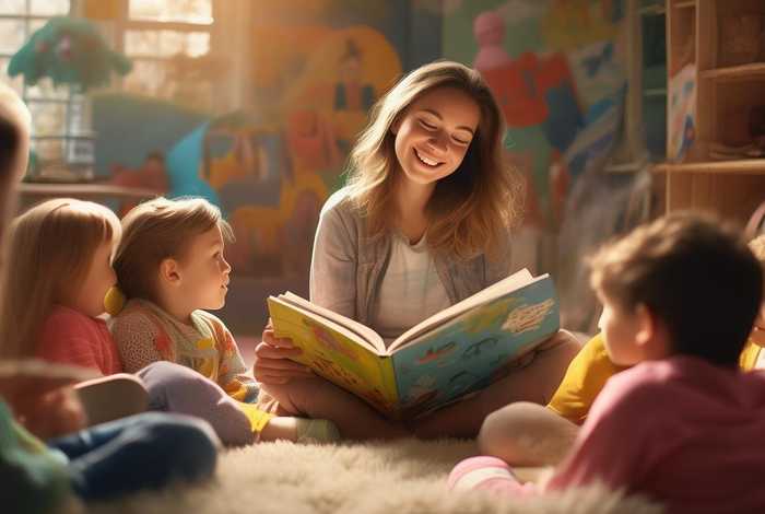 儿童睡前故事老师 幼儿园老师讲睡前故事