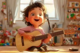 儿童吉他弹唱光阴的故事 - 小孩用吉他弹唱光阴的故事