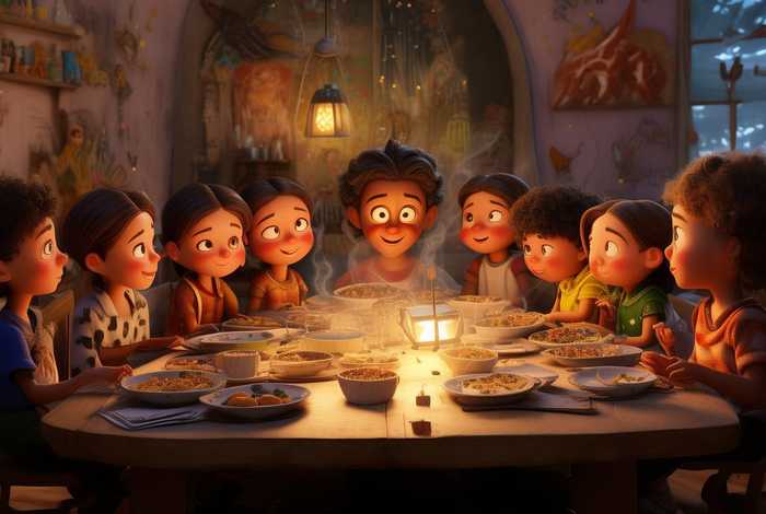 儿童晚饭的故事；晚饭的故事作文