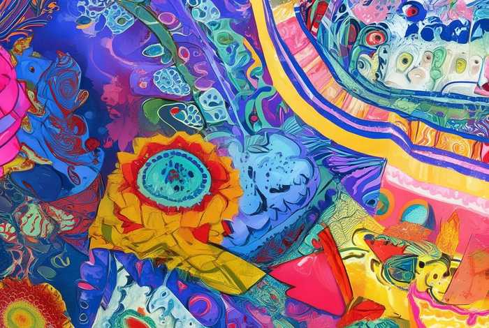 儿童故事丙烯画，儿童丙烯画作品