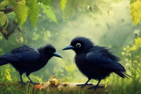 儿童乌鸦的故事、乌鸦的幼儿故事