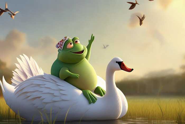 儿童故事青蛙大雁 - 儿童故事青蛙与大雁