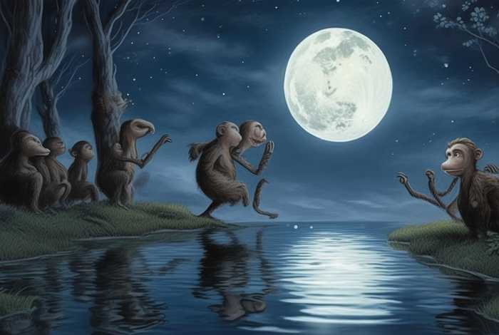 《猴子捞月亮》故事 《猴子捞月亮》故事告诉我们什么