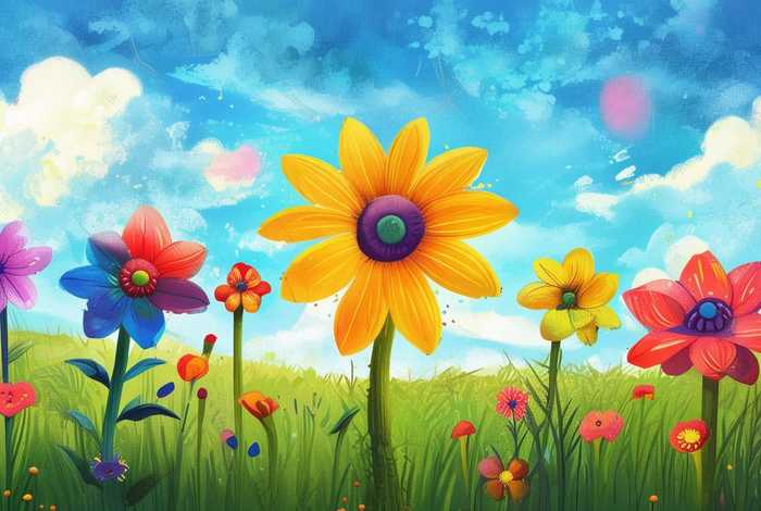 儿童故事彩虹色的花绘本，幼儿绘本故事彩虹色的花