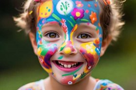 儿童彩绘妆，儿童彩绘妆面