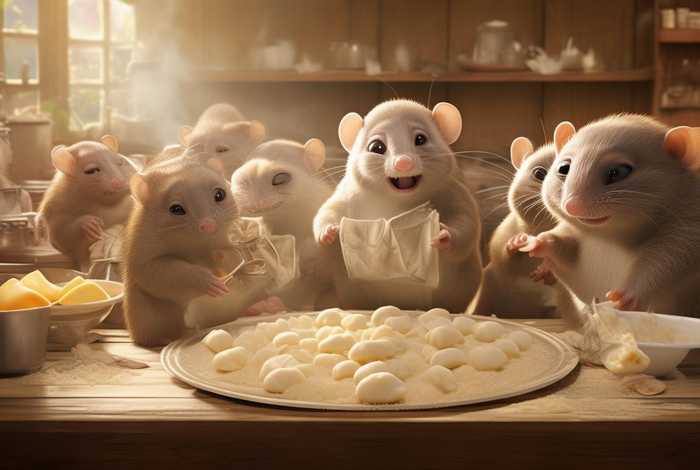 儿童故事七只鼹鼠包饺子、七只鼹鼠磨豆浆故事内容