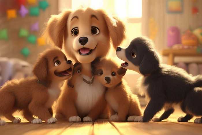 儿童故事狗妈妈、小狗和妈妈的故事幼儿故事