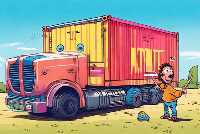 儿童画集装箱（集装箱车儿童画）