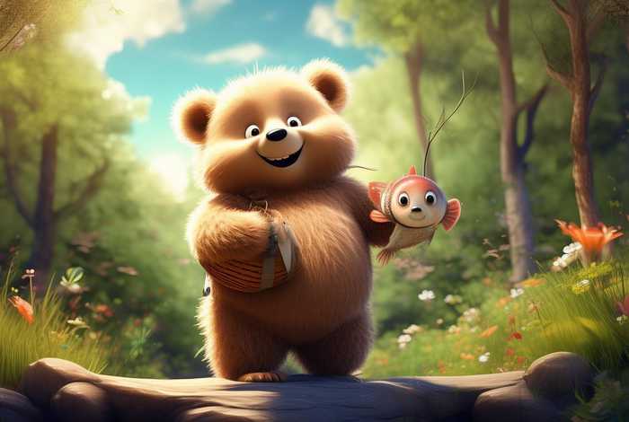 儿童故事小熊送鱼 小熊送鱼的故事视频 儿童故事小熊送鱼 小熊送鱼的故事视频