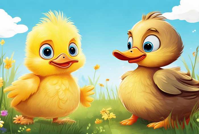 儿童故事小鸡和小鸭图片；幼儿故事小鸡和小鸭的图片大全