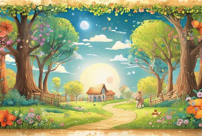 儿童故事竖版背景素材 - 幼儿故事背景视频