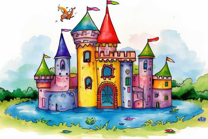 儿童简笔画图片大全 - 城堡儿童简笔画图片大全