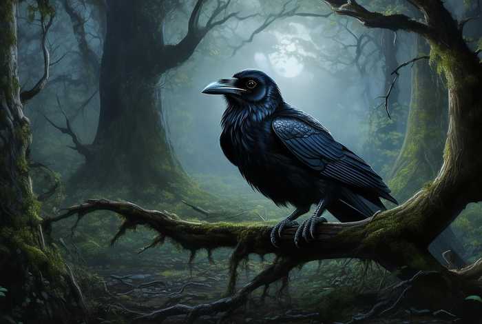 儿童故事黑色乌鸦 - 乌鸦变黑色的故事