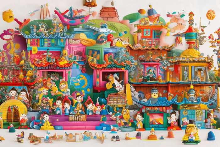 儿童彩绘成语故事，成语故事彩绘图案