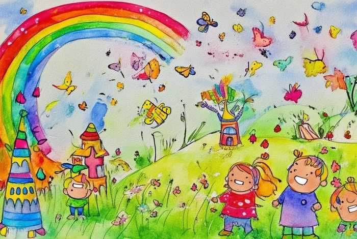 儿童水粉画素材 儿童水粉画素材图片