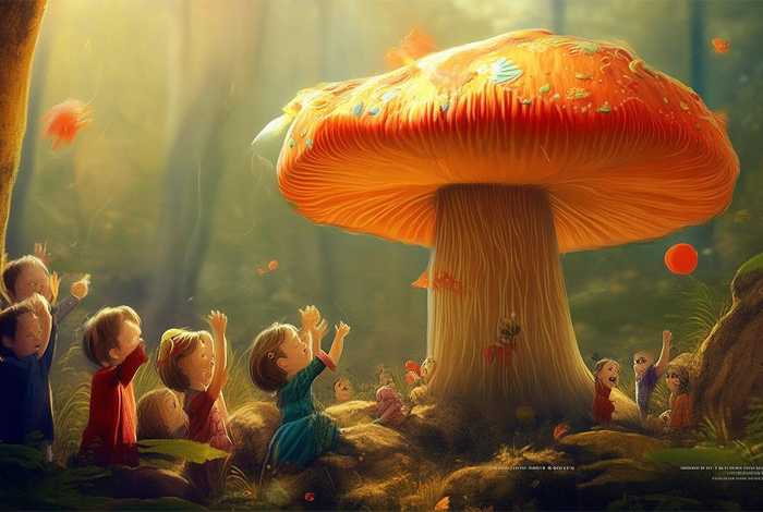 儿童故事《大蘑菇》 大蘑菇故事图片