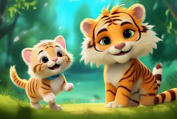 儿童故事老虎小猫；幼儿故事讲述小猫和老虎故事视频