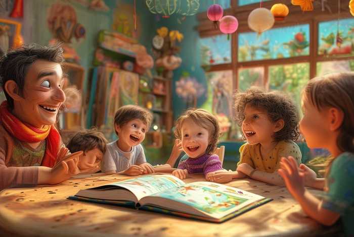 儿童故事会活动现场 - 幼儿故事会活动