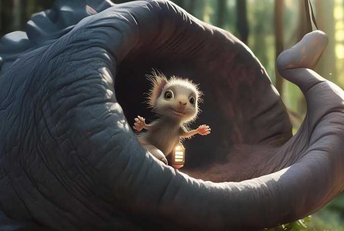 儿童故事小老鼠钻进大象鼻子 小老鼠钻进大象的鼻子故事