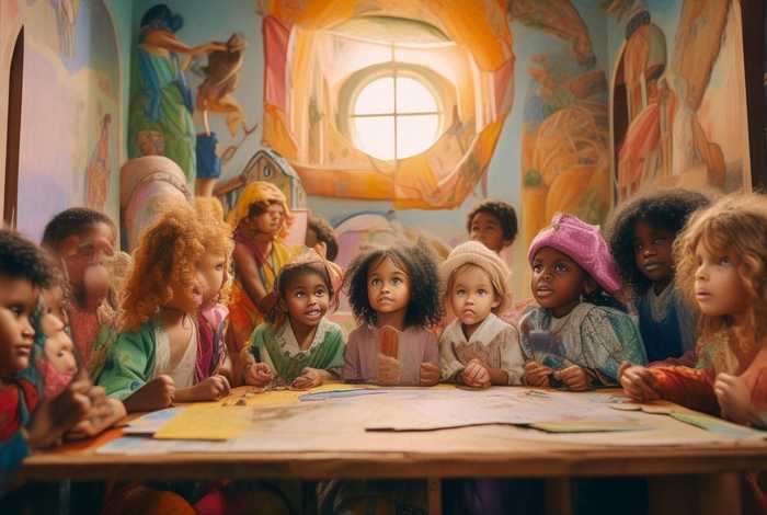 儿童表演圣经故事