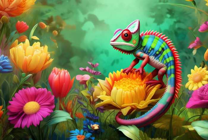 儿童故事变色龙的故事；变色龙的趣味故事