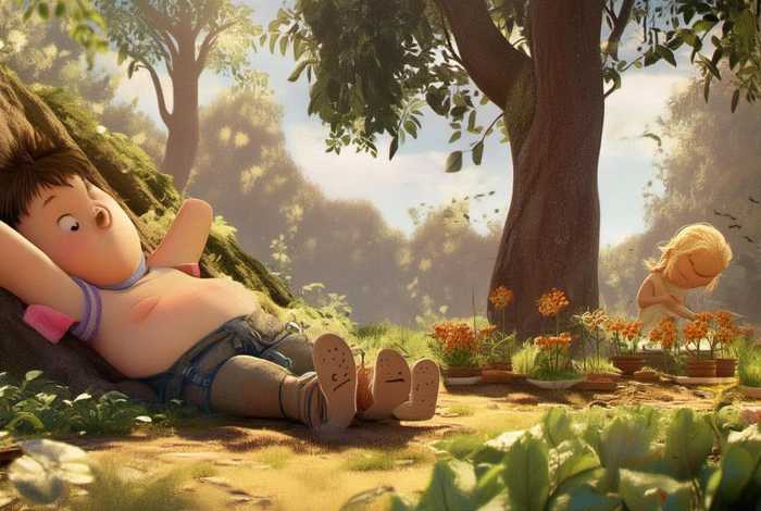 儿童故事懒惰的小孩、懒惰的小男孩和勤劳的小姑娘的故事 儿童故事懒惰的小孩、懒惰的小男孩和勤劳的小姑娘的故事