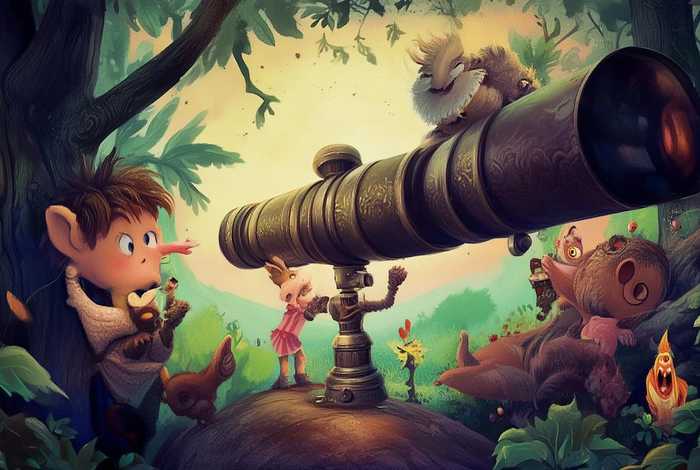 儿童关于望眼镜的故事（关于望远镜的绘本故事）