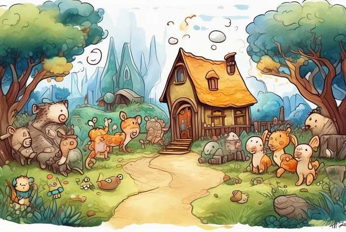 儿童故事素描绘画 儿童故事插画绘画作品