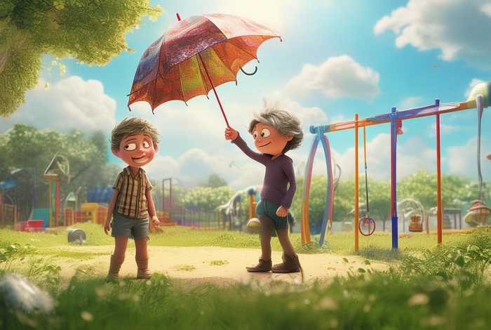 儿童故事借伞；借一把伞故事