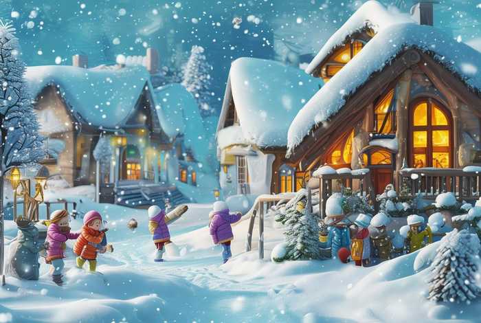 儿童故事下雪了、婴幼儿故事绘本《下雪了》