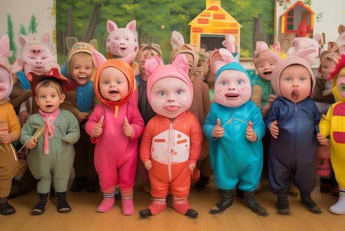 儿童讲故事三只小猪表演教学、幼儿故事表演三只小猪