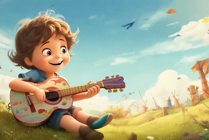 儿童吉他弹奏童年、儿童吉他弹奏童年的歌