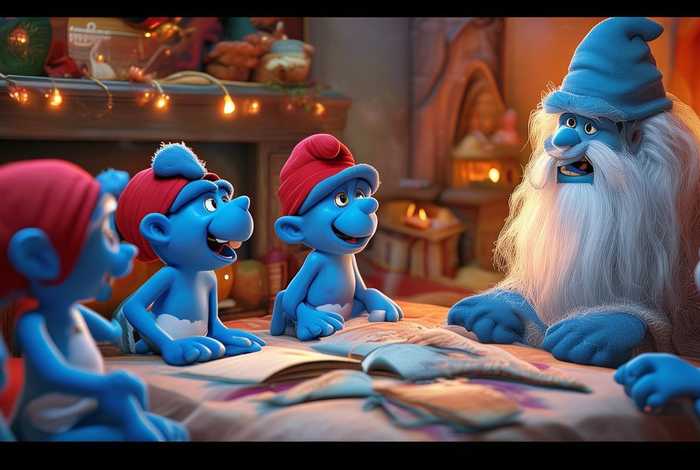 儿童睡前故事书蓝精灵、睡前故事 蓝精灵