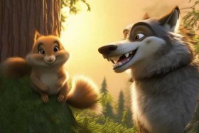 《小松鼠》的故事；大灰狼小松鼠的故事