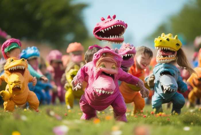 儿童恐龙比赛；儿童恐龙比赛图片