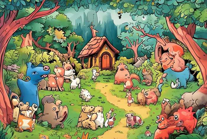 儿童故事素描绘画 儿童故事插画绘画作品