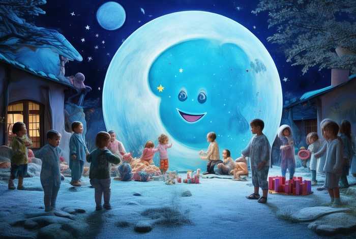 《月亮》故事、月亮故事幼儿园