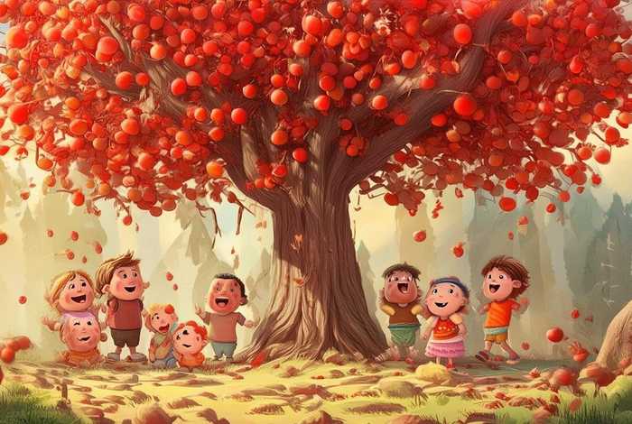 儿童故事红花果树,红果树儿童歌词,歌曲 儿童故事红花果树,红果树儿童歌词,歌曲
