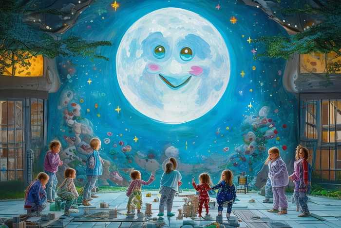 《月亮》故事、月亮故事幼儿园