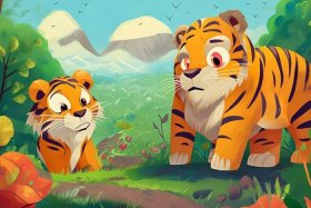 儿童口才故事表演老虎问路；小老虎问路的故事表演视频