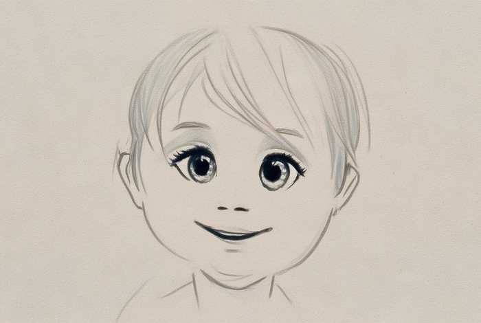 儿童素描人像图片 - 儿童素描人像图片简单