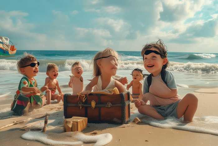 儿童故事海盗、幼儿故事海盗和小朋友 儿童故事海盗、幼儿故事海盗和小朋友