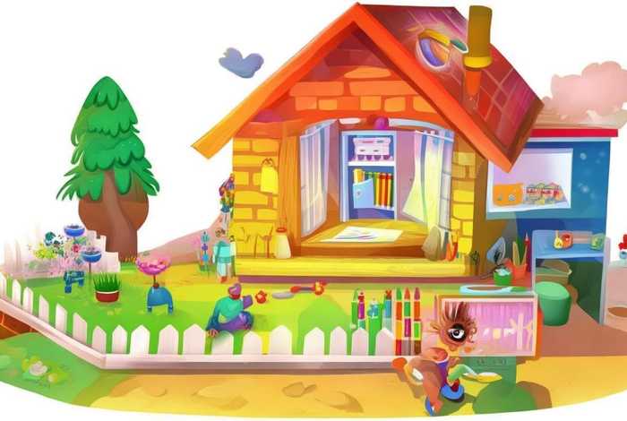 儿童画作品《我的家》；儿童画作品《我的家》怎么画