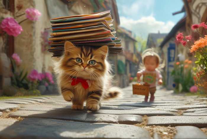 儿童故事送快递的小猫、幼儿故事送快递的故事