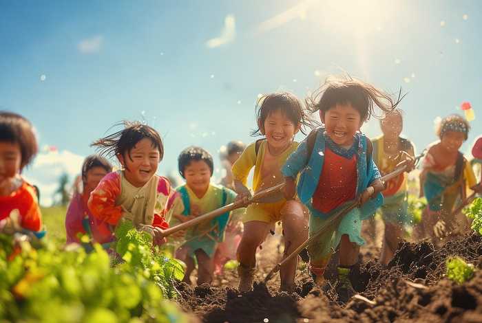 儿童故事绘画图片锄禾日当午、儿童故事锄禾日当午