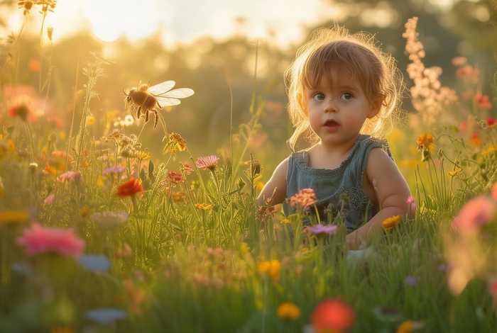 儿童睡前故事小花采蜜，小蜜蜂采花蜜故事导入