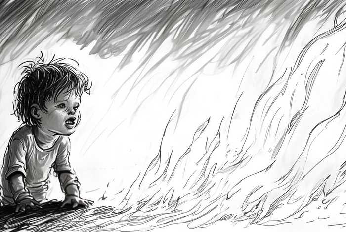 儿童火灾图片 - 儿童火灾图片简笔画