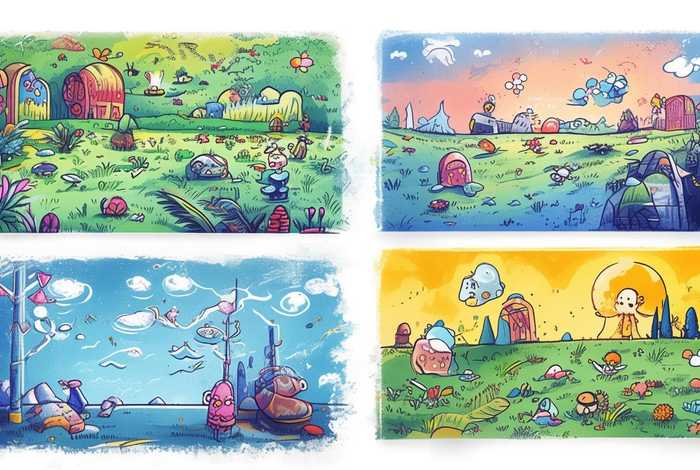 儿童故事连环画4幅图二年级 幼儿故事连环画图片4张简笔画