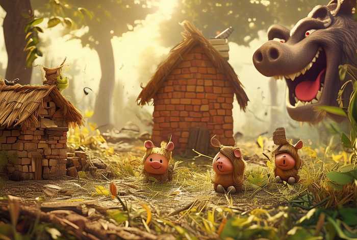 儿童讲三只小猪的故事全集（少儿故事三只小猪的故事）